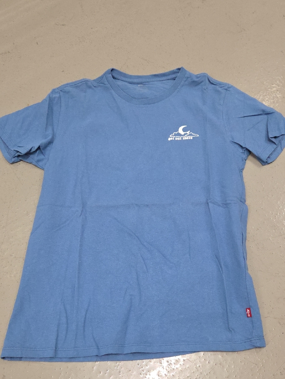 Levi's Light Blue Short-Sleeve Crewneck Tee with White Chest Logo